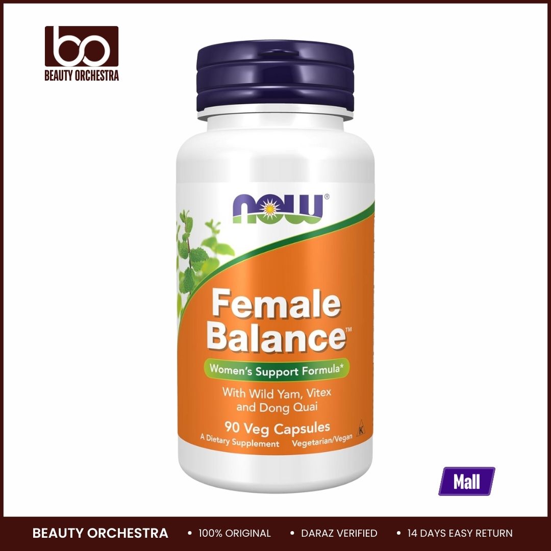 Picture of NOW Foods Supplements Female Balance™ with Wild Yam Vitex Dong Quai GLA Vitamin B-6 and Folate 90 Capsules