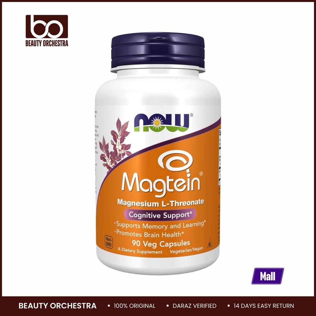 Picture of NOW Foods Supplements Magtein™ with patented form of Magnesium (Mg) Cognitive Support 90 Veg Capsules