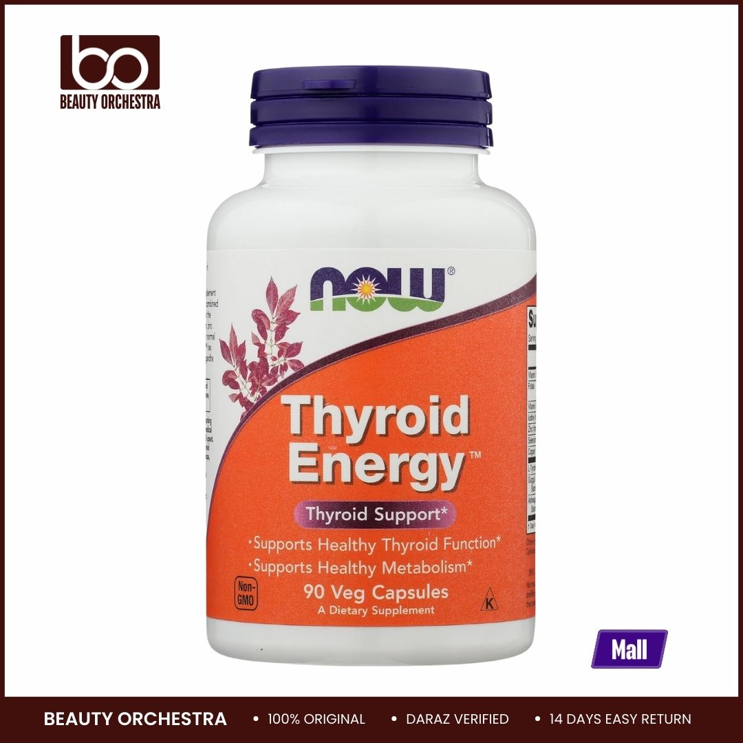 Picture of NOW Foods Supplements Thyroid Energy™ Iodine and Tyrosine plus Selenium Zinc and Copper 90 Veg Capsules