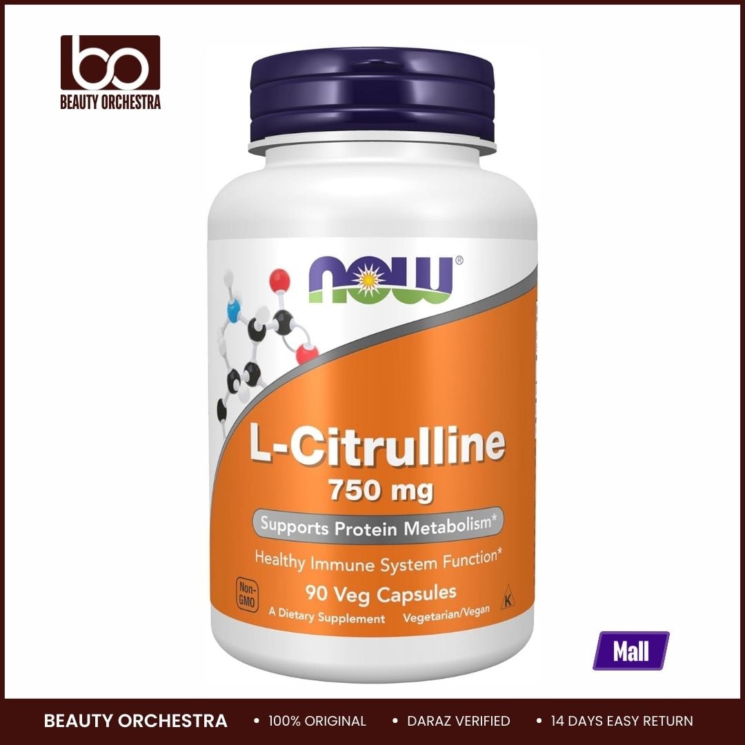 Picture of NOW Foods Supplements, L-Citrulline 750 mg, Supports Protein Metabolism, Amino Acid, 90 Veg Capsules