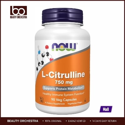 Picture of NOW Foods Supplements, L-Citrulline 750 mg, Supports Protein Metabolism, Amino Acid, 90 Veg Capsules