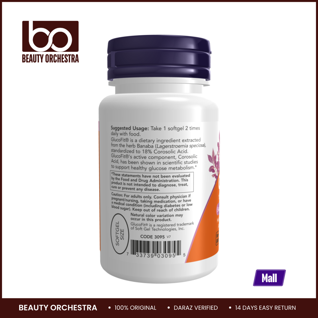 Picture of NOW GlucoFit® With 18% Corosolic Acid - 60 Softgels
