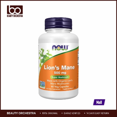 Picture of NOW Lion's Mane 500 mg Super Mushroom 60 Veg Capsules