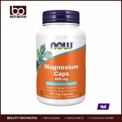 Picture of NOW Magnesium Caps 400mg 180 Veg Capsules