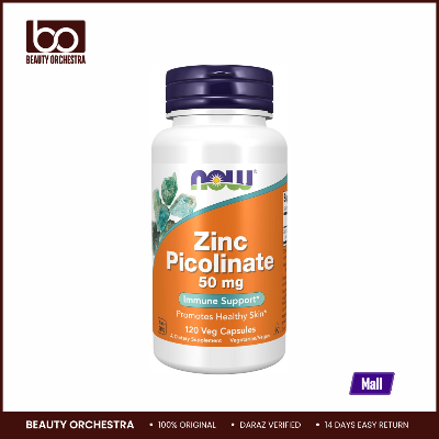 Picture of NOW Zinc Picolinate 50 mg Supports Enzyme Functions Immune Support 120 Veg Capsules