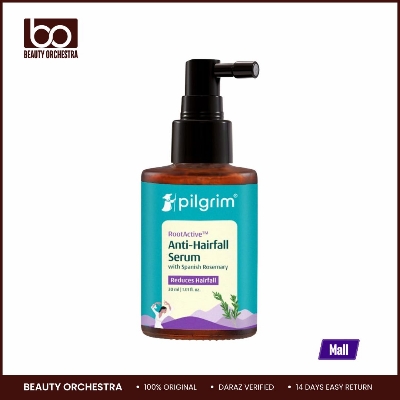 Picture of Pilgrim RootActive Anti-Hairfall Serum with Spanish Rosemary Caffeine Biotin Capilia Longa Saw Palmetto (30ml)