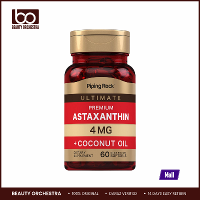 Picture of Piping Rock Astaxanthin 4mg 60 Softgels with Coconut Oil