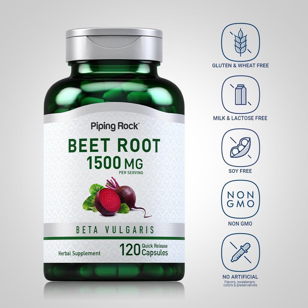 Picture of Piping Rock Beet Root 1500 mg - 120 Capsules