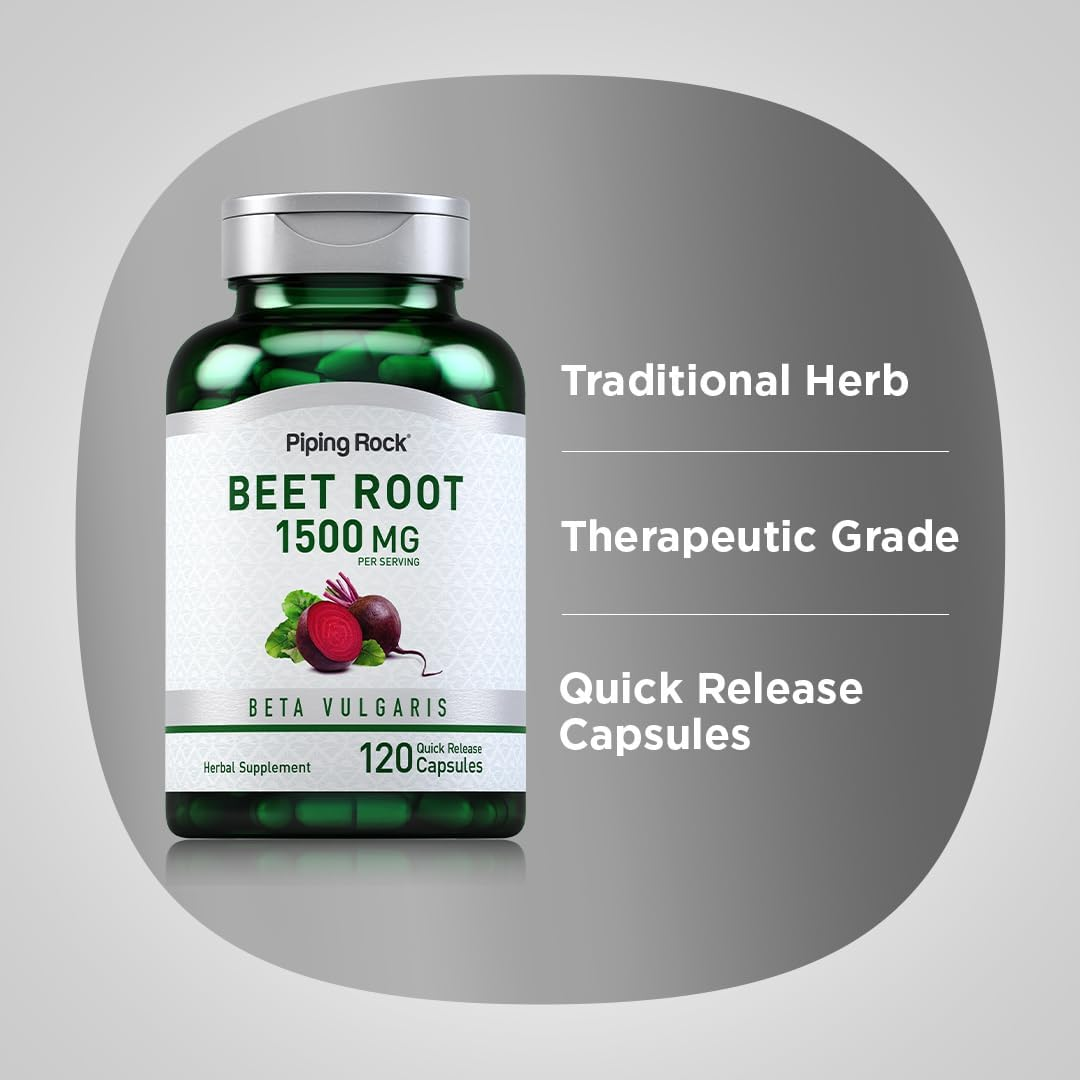 Picture of Piping Rock Beet Root 1500 mg - 120 Capsules