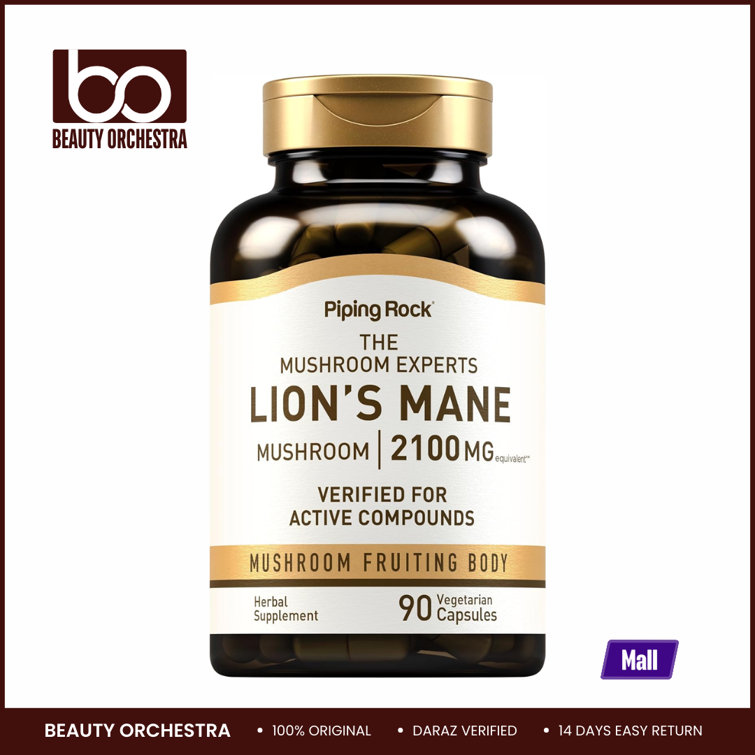 Picture of Piping Rock Lion's Mane Mushroom 2100 mg - 90 Vegetarian Capsules