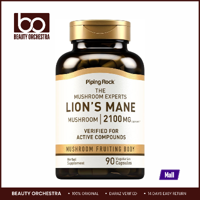 Picture of Piping Rock Lion's Mane Mushroom 2100 mg - 90 Vegetarian Capsules