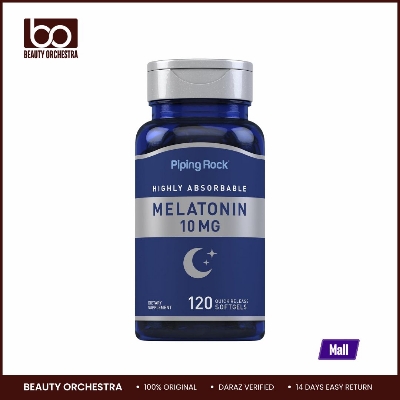 Picture of Piping Rock Melatonin 10mg 120 Softgel Capsules Quick Release Supplement