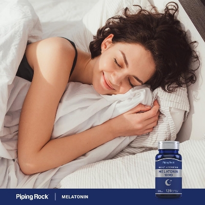 Picture of Piping Rock Melatonin 10mg 120 Softgel Capsules Quick Release Supplement
