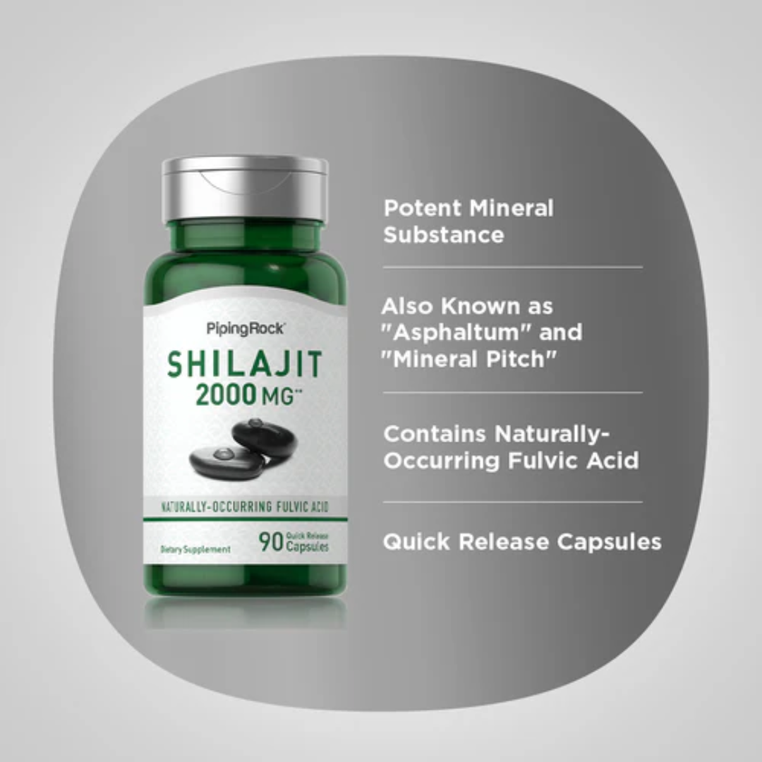 Picture of Piping Rock Shilajit Extract 2000 mg - 90 Capsules