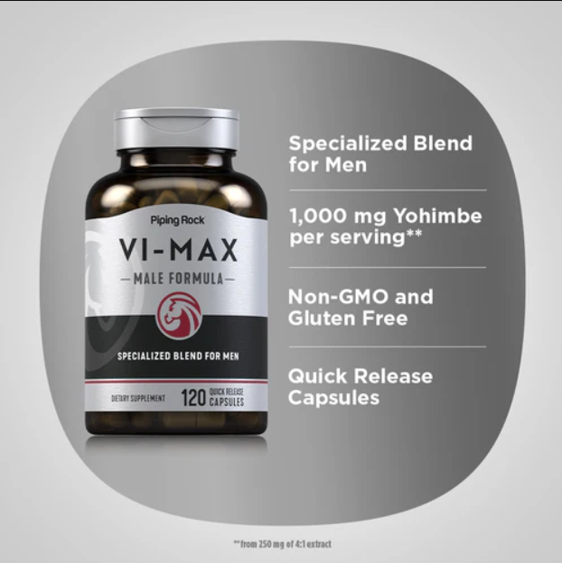 Picture of Piping Rock Vi-Max Male MEN Formula 120 Quick Release Capsules