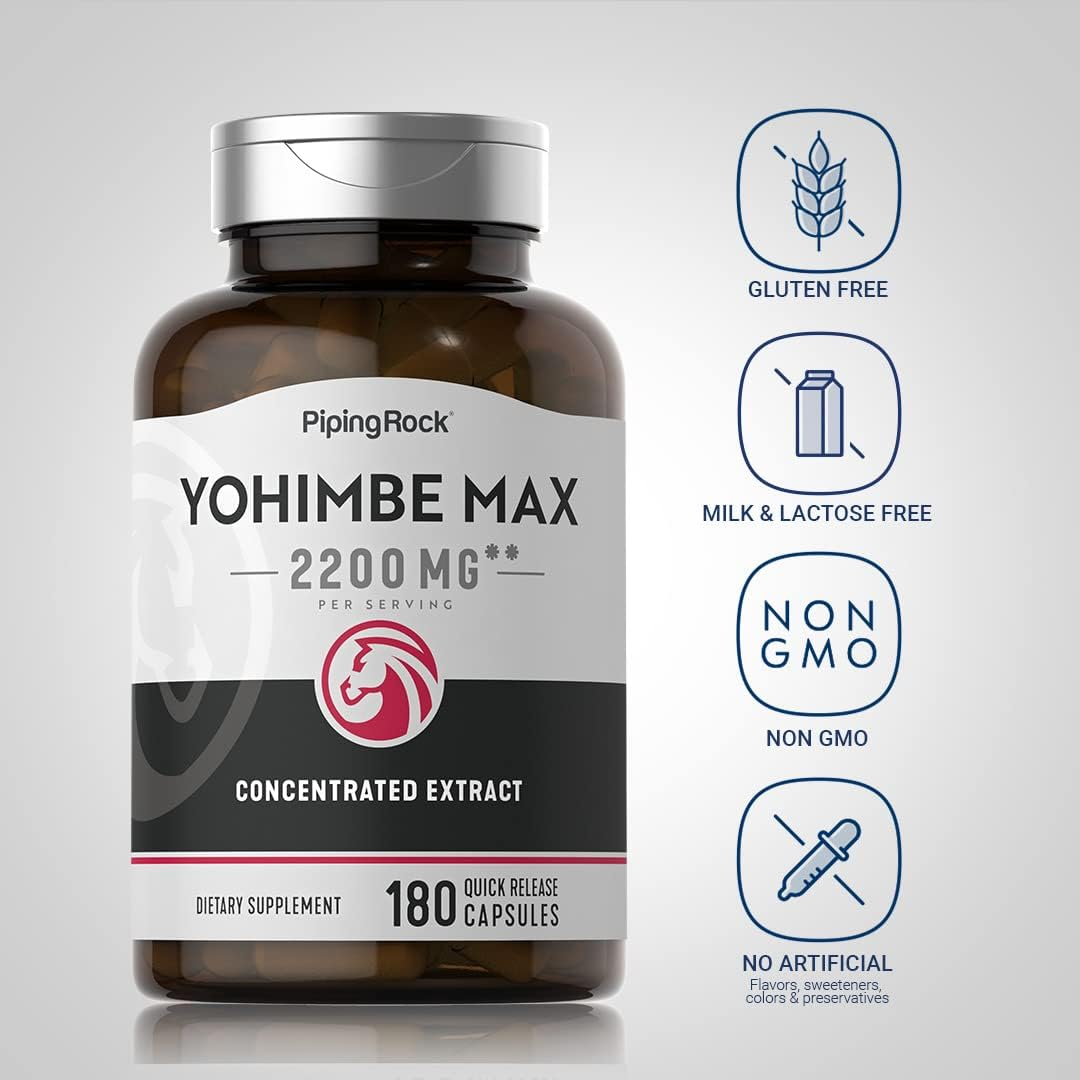 Picture of Piping Rock Yohimbe Max 2200mg - 180 Capsules