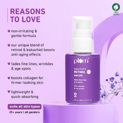 Picture of Plum 1% Retinol Serum with Bakuchiol 30ml