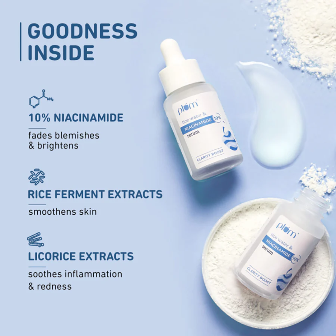 Picture of Plum 10% Niacinamide Face Serum with Rice Water - 30 ml
