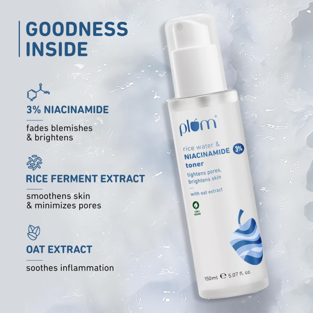Picture of Plum 3% Niacinamide Face Toner With Rice Water - 150ml