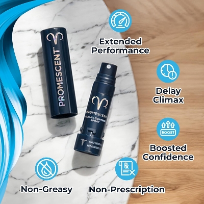 Picture of Promescent Desensitizing Delay Spray for Men Clinically Proven to Help You Last Longer in Bed - Better Maximized Sensation + Prolong Climax for Him, 2.6 ml