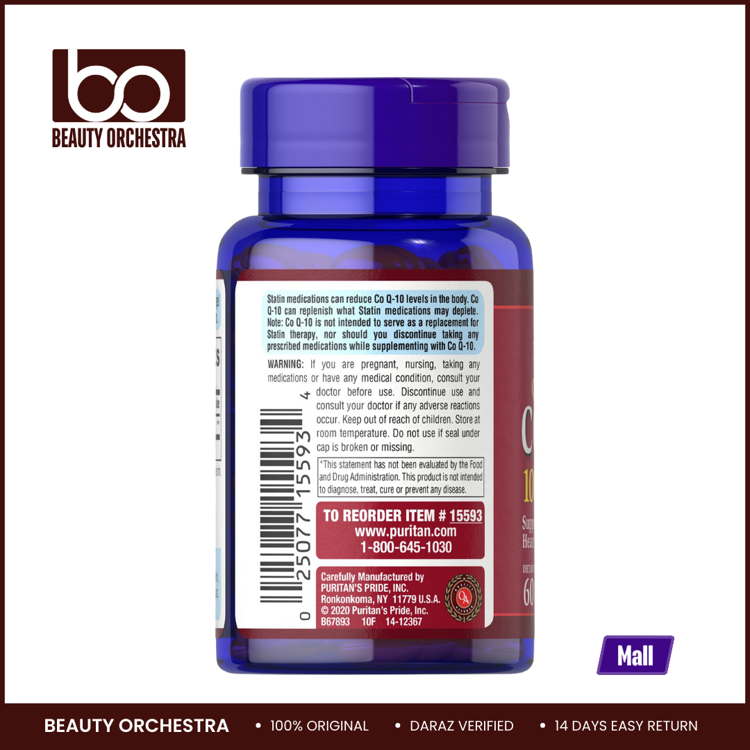 Picture of Puritans Pride Q-Sorb CoQ10 100mg - 60 Softgels