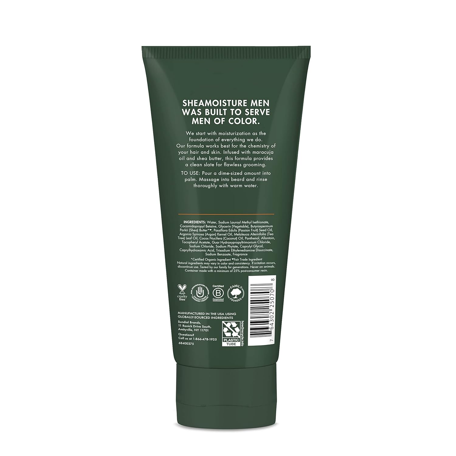 Picture of SheaMoisture Beard Wash for Full Beards - Maracuja Oil & Shea Butter to Deep Clean and Refresh - 6 oz 177 ml