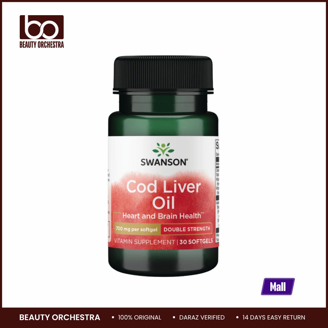 Picture of Swanson Cod Liver Oil - Double Strength 700 mg 30 Softgels