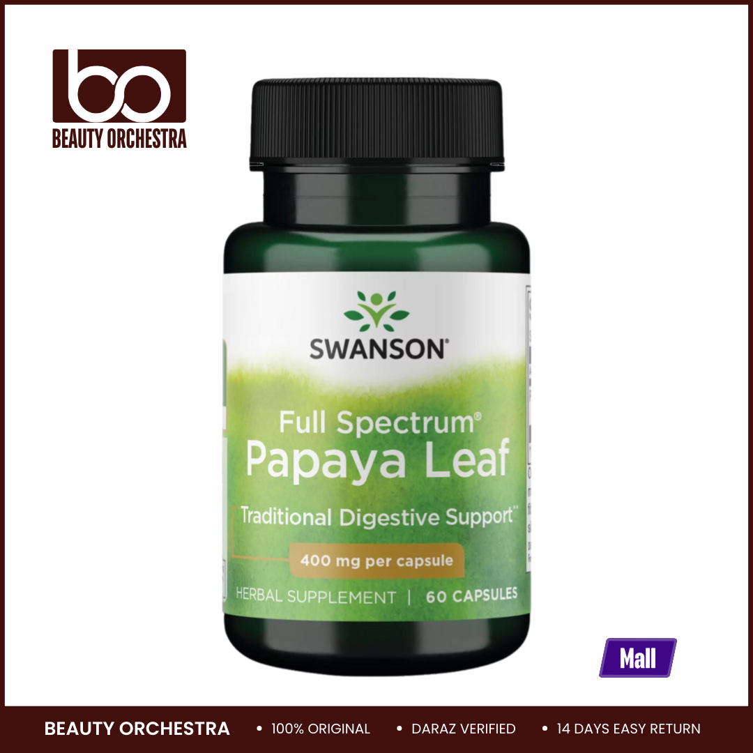 Picture of Swanson Full Spectrum Papaya Leaf 400 mg - 60 Capsules