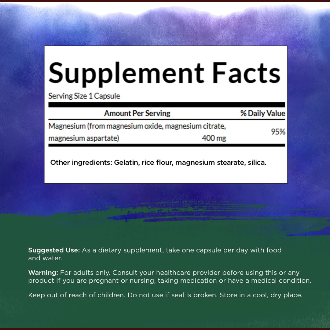 Picture of Swanson Triple Magnesium Complex 400mg - 100 Capsules