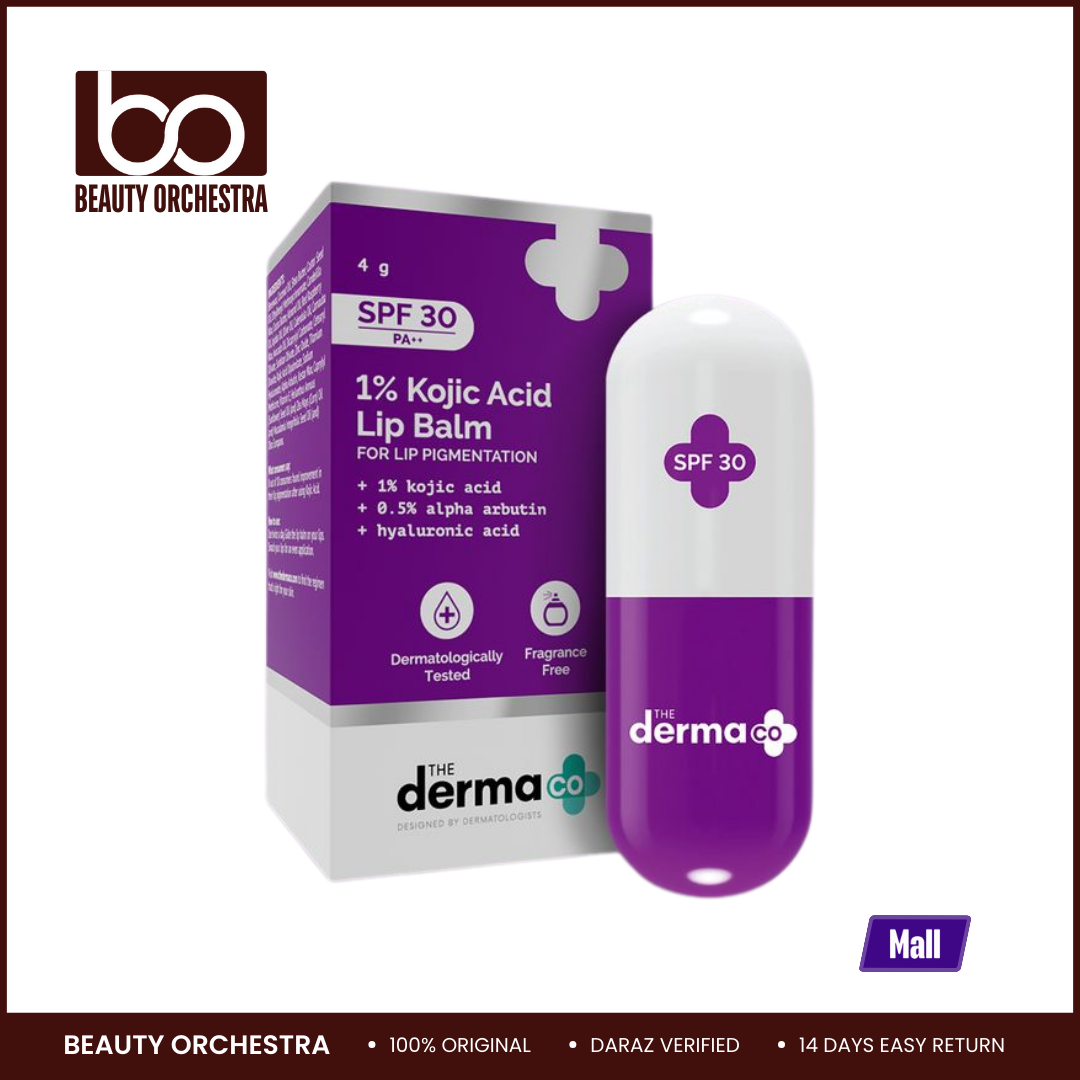 Picture of The Derma Co 1% Kojic Acid Lip Balm With Alpha Arbutin & Hyaluronic Acid - 4g