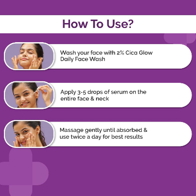 Picture of The Derma Co 10% Cica-Glow Face Serum - 30ml