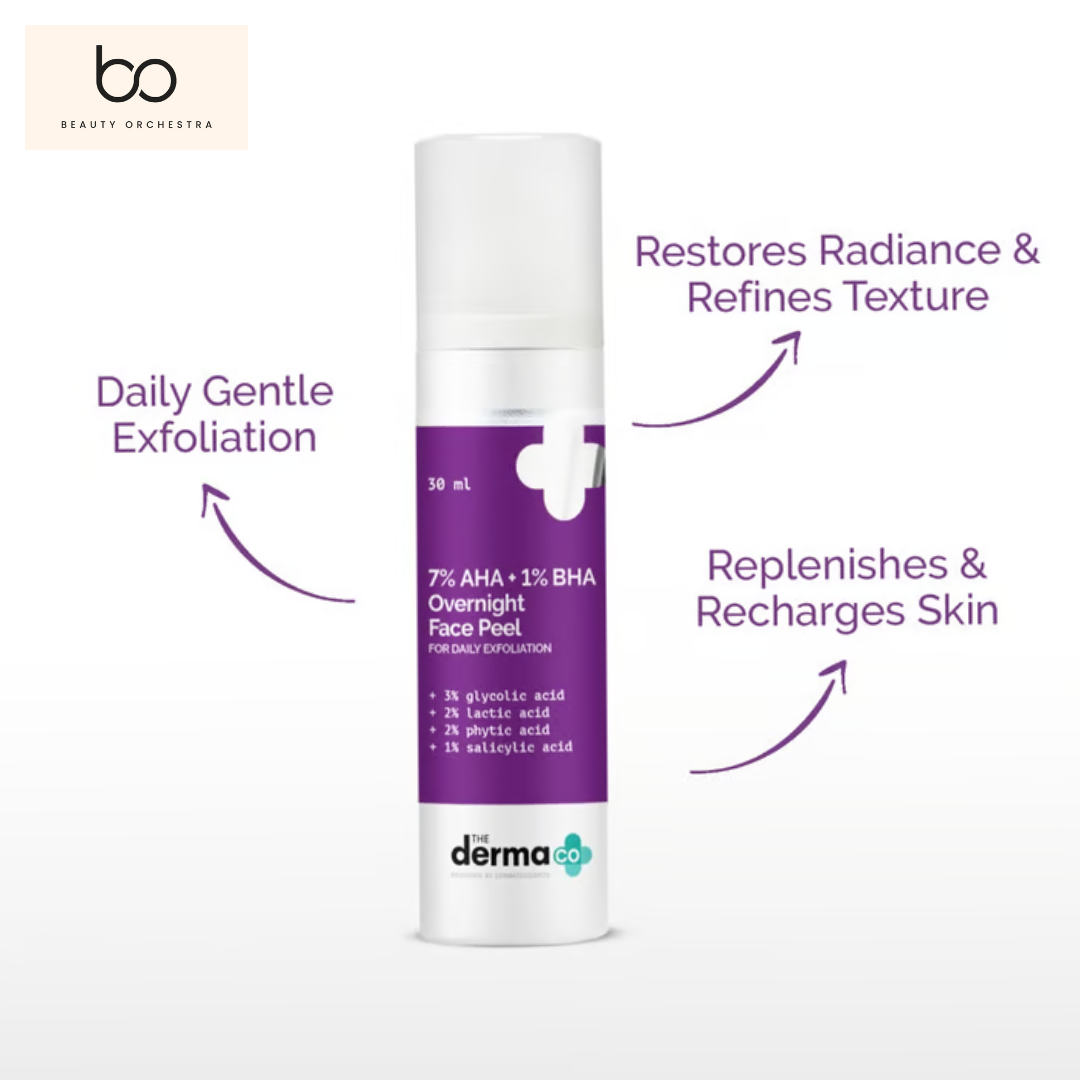 Picture of The Derma Co 7% AHA + 1% BHA Overnight Face Peel - 30ml