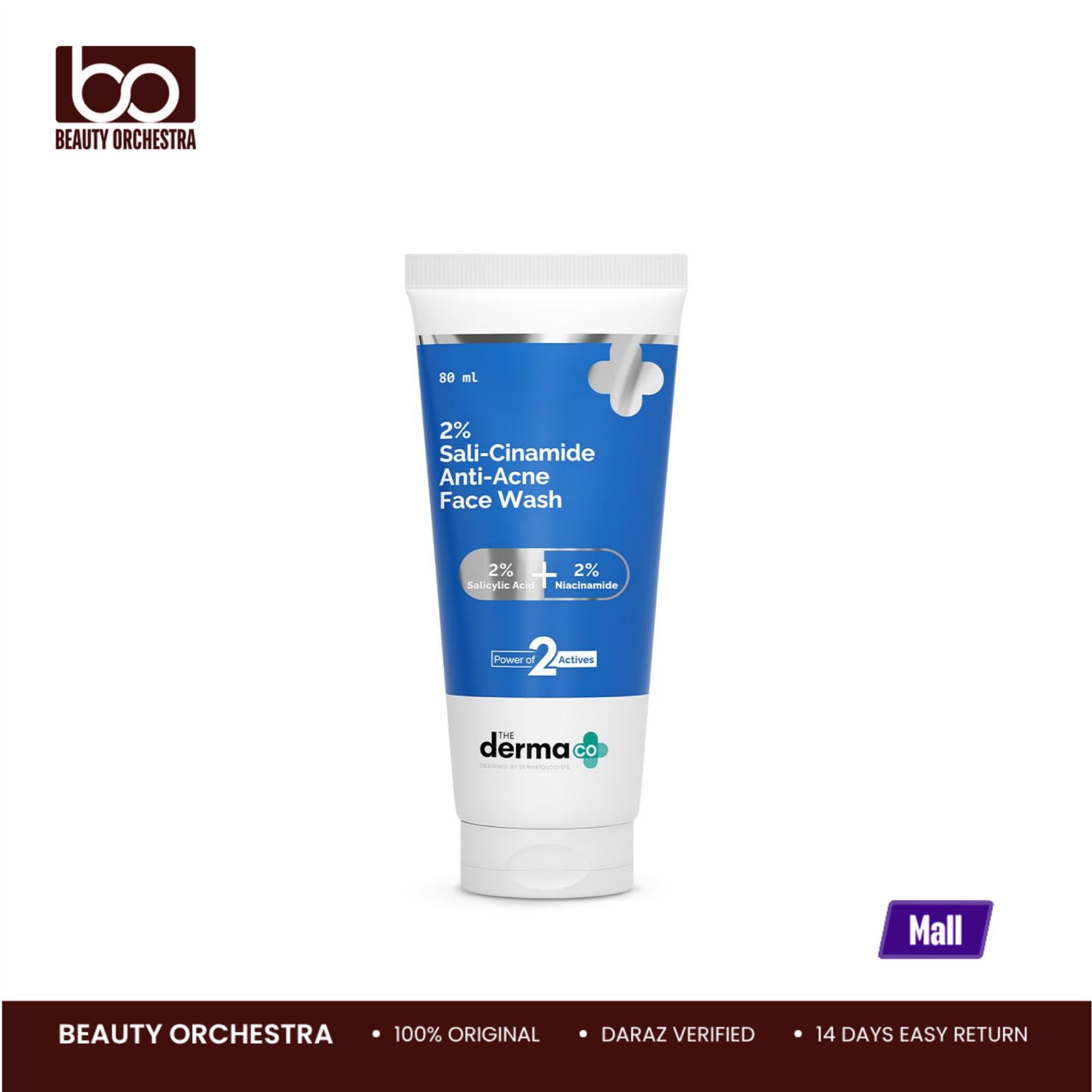 Picture of The Derma Co Sali Cinamide Anti Acne Face Wash - 80ml