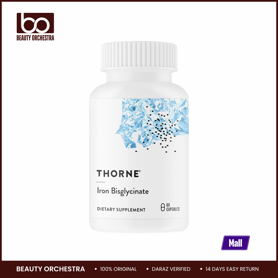 Picture of THORNE - Iron Bisglycinate - 25 mg Iron Supplement for Enhanced Absorption Without Gastrointestinal Side Effects - 60 Capsules