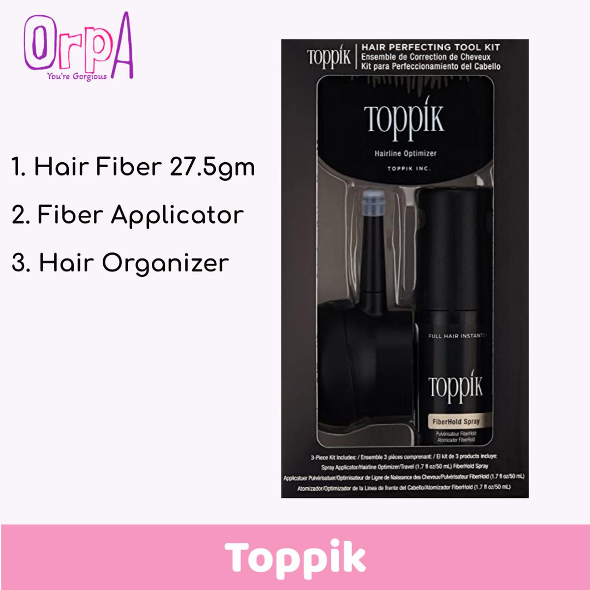 Picture of Toppik Hair Perfecting Toolkit (Hair Fiber 27.5g, Fiber Applicator and Hair Organizer)