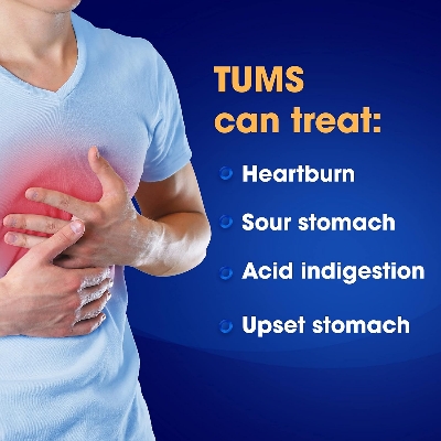 Picture of TUMS Ultra Strength Chewable Antacid Tablets for Heartburn Relief Peppermint - 72 Count