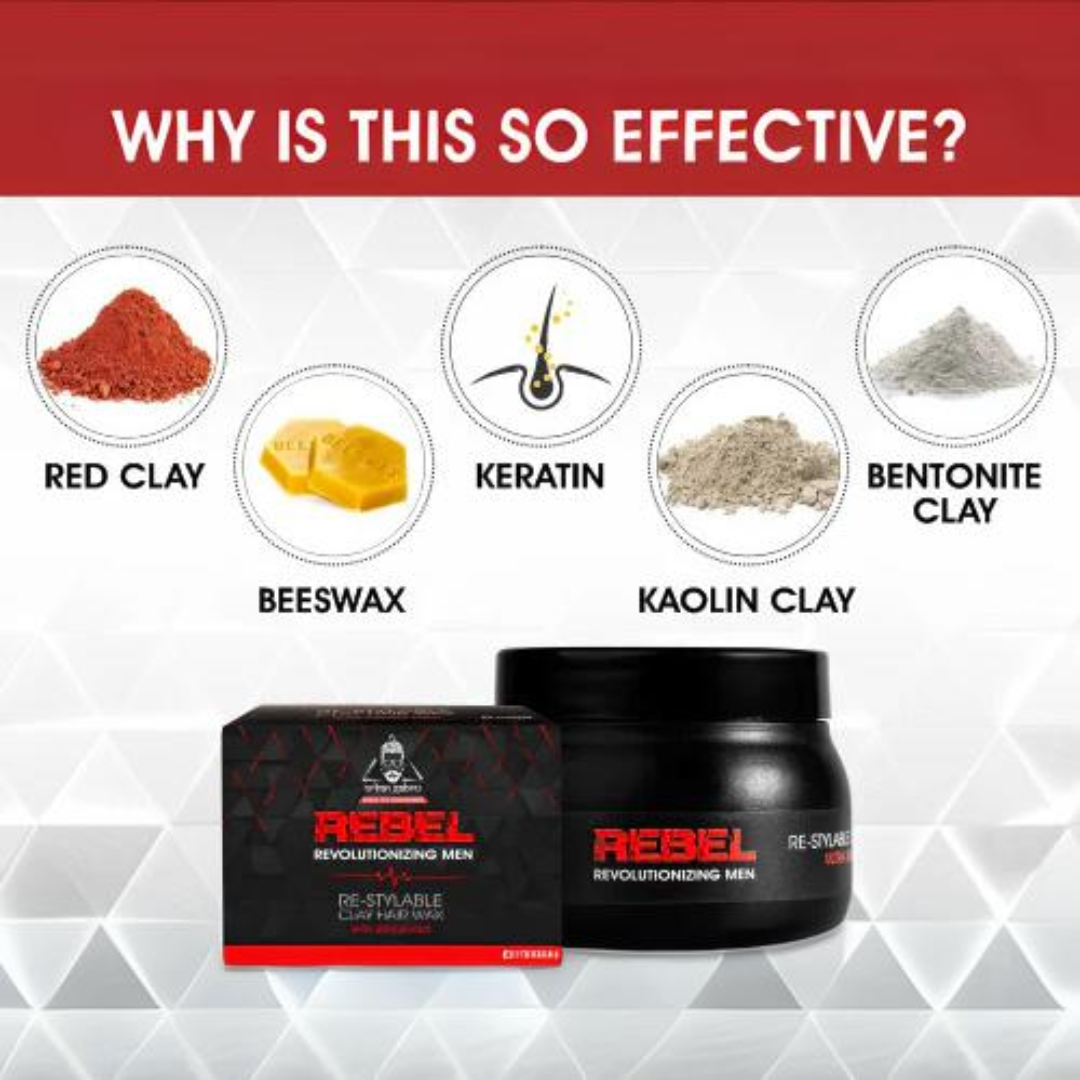 Picture of Urbangabru Rebel Hair Styling Clay Wax - 85g