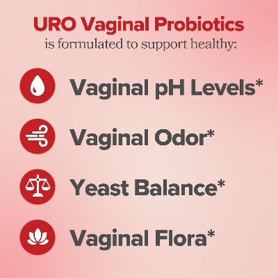 Picture of URO Vaginal Probiotics for Women pH Balance with Prebiotics & Lactobacillus Probiotic Blend - Vaginal Health Supplement 60 Capsules