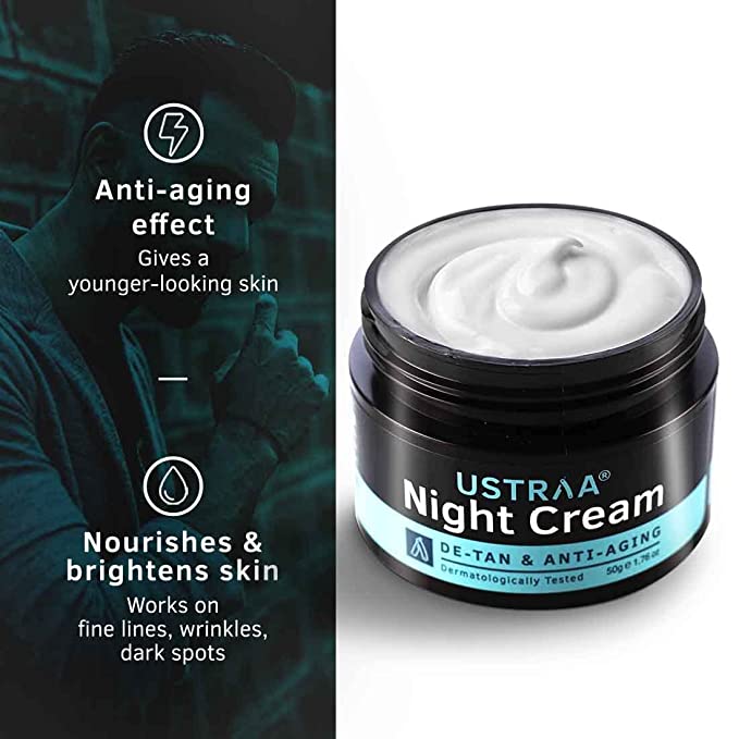 Picture of Ustraa Night Cream - De-Tan and Anti-Aging - 50g