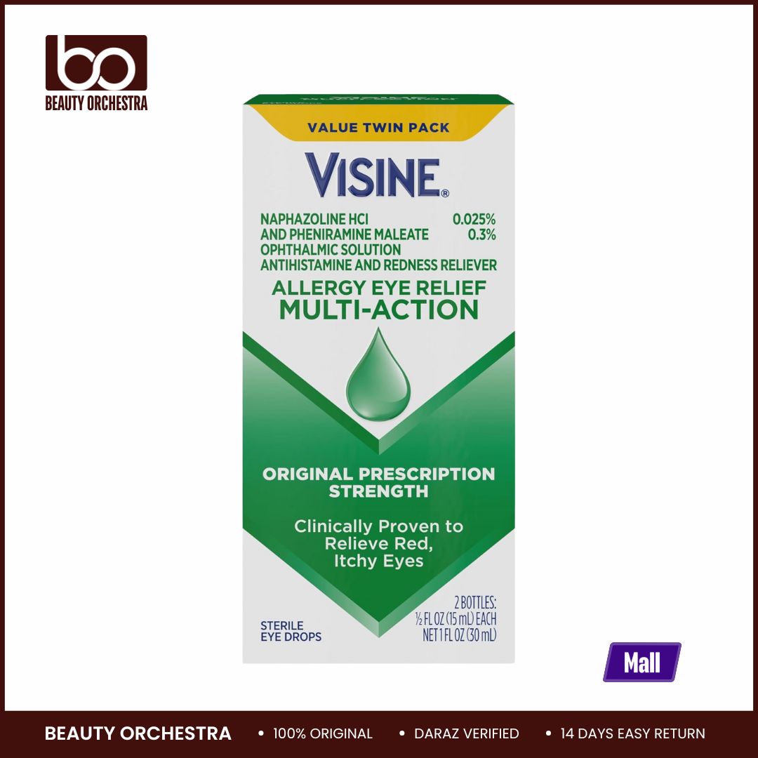 Picture of Visine Allergy Eye Relief Multi-Action & Eye Drop Treatment for Red Itchy Allergy Eyes 0.5 fl. oz 2 Pack - 30 ml