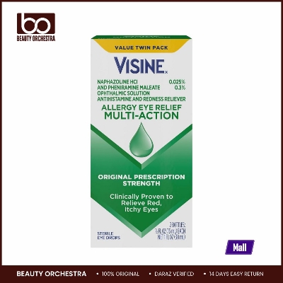 Picture of Visine Allergy Eye Relief Multi-Action & Eye Drop Treatment for Red Itchy Allergy Eyes 0.5 fl. oz 2 Pack - 30 ml
