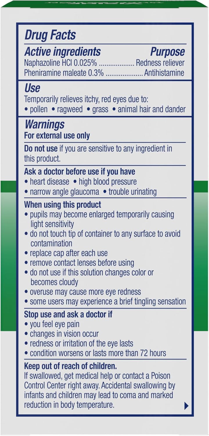 Picture of Visine Allergy Eye Relief Multi-Action & Eye Drop Treatment for Red Itchy Allergy Eyes 0.5 fl. oz 2 Pack - 30 ml