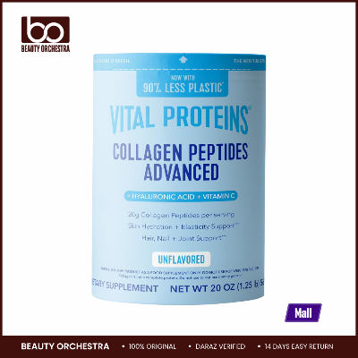 Picture of Vital Proteins Collagen Peptides Powder Advanced with Hyaluronic Acid & Vitamin C - 20oz Collagen Protein Unflavored 27 Servings - 567 g
