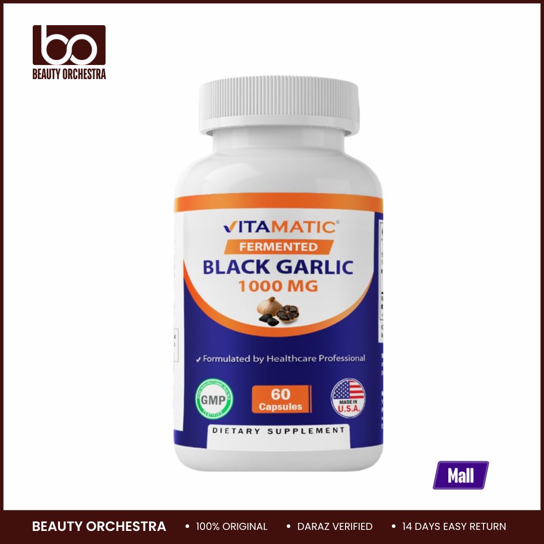 Picture of Vitamatic Fermented Black Garlic Extract 1000 mg 60 Capsules