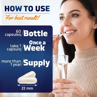 Picture of Vitamatic Vitamin D3 50,000 IU (as Cholecalciferol) Once Weekly Dose 1250 mcg 60 Veggie Capsules