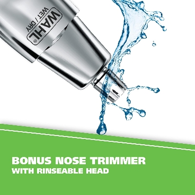 Picture of Wahl Groomsman Rechargeable Beard Trimmer kit for Mustaches Nose Hair and Light Detailing and Grooming with Bonus Wet/Dry Battery Nose Trimmer