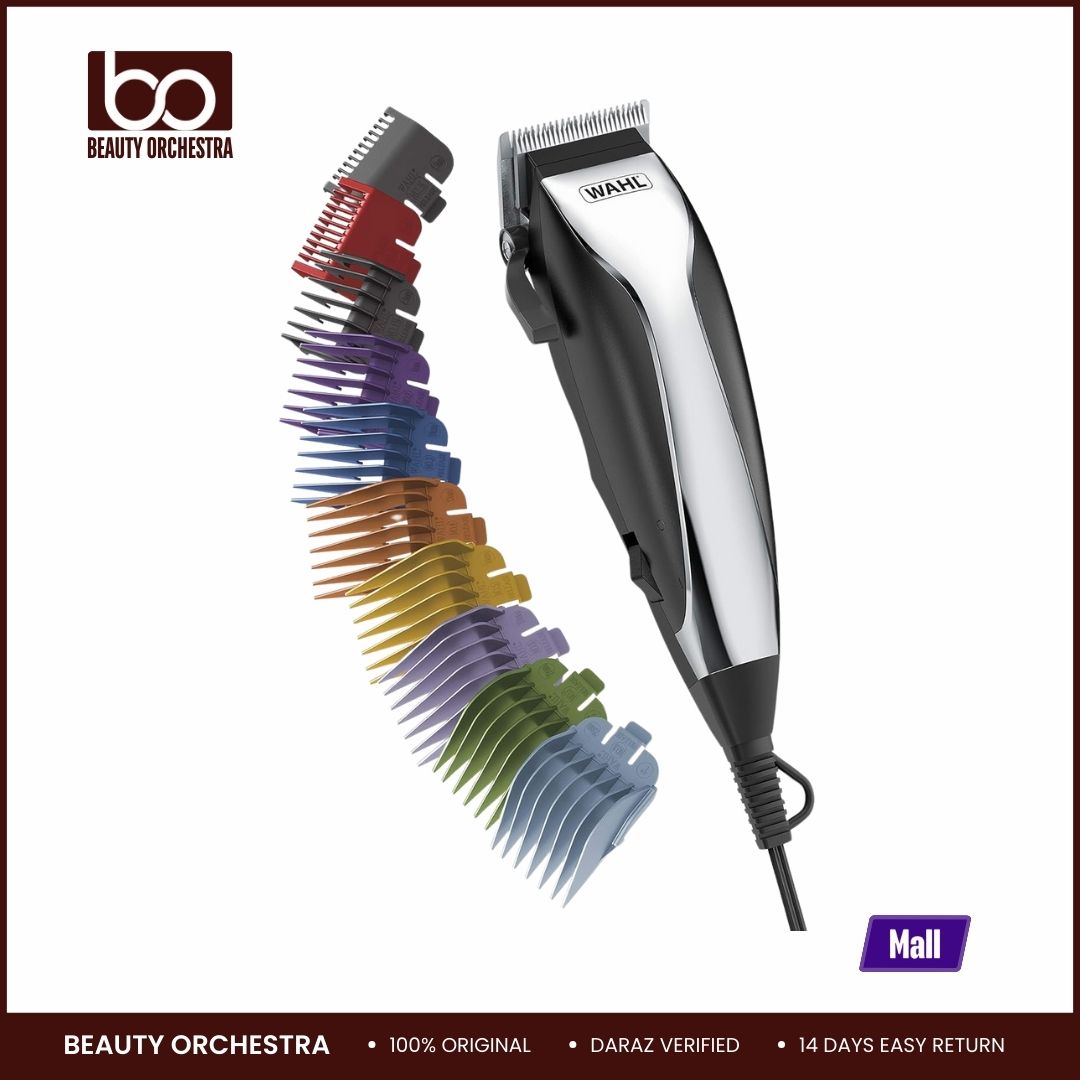 Picture of Wahl Home Haircutting Corded Clipper Kit with Adjustable Taper Lever and 10 Color Coded Guards for Easy Clipping & Trimming