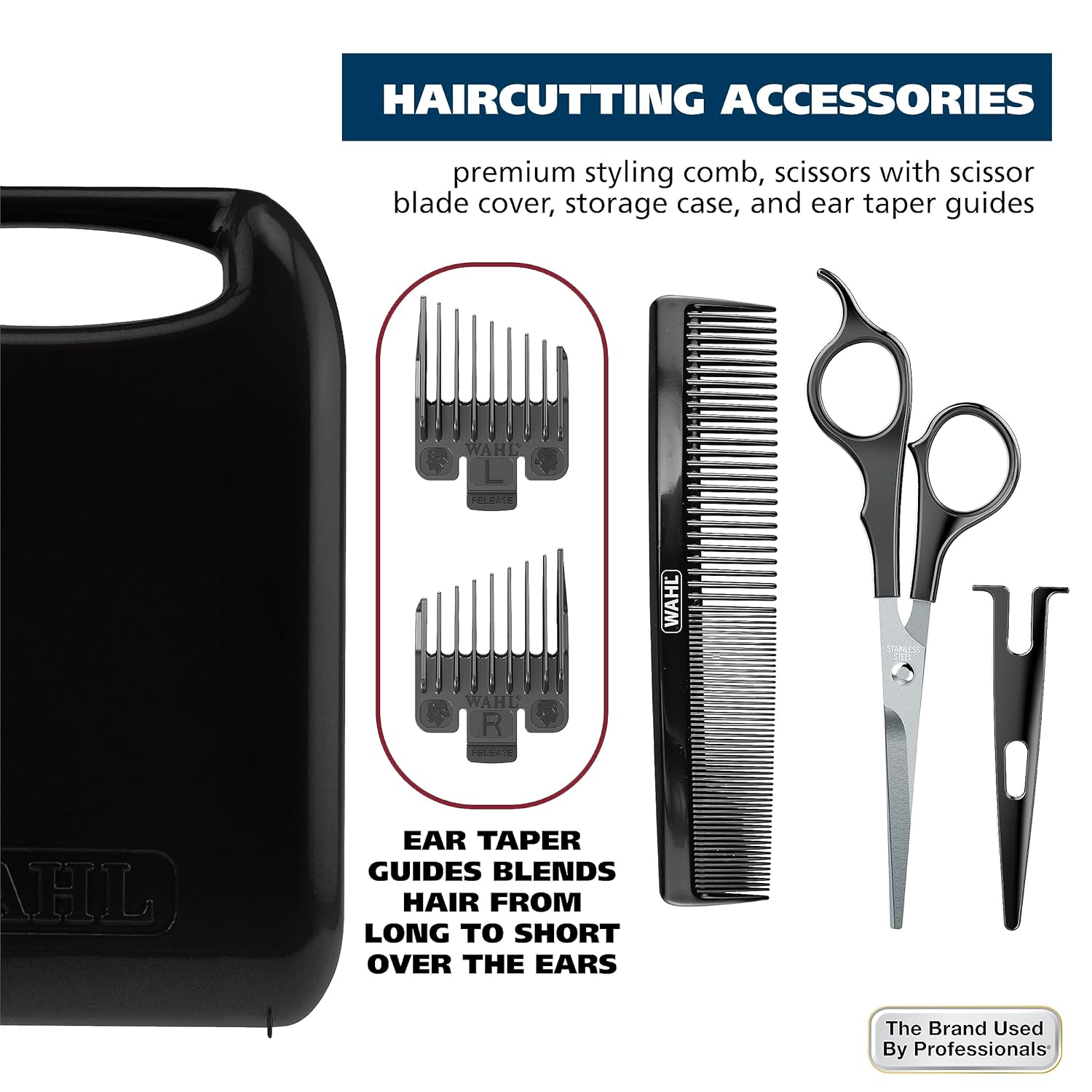 Picture of Wahl Home Haircutting Corded Clipper Kit with Adjustable Taper Lever and 10 Color Coded Guards for Easy Clipping & Trimming