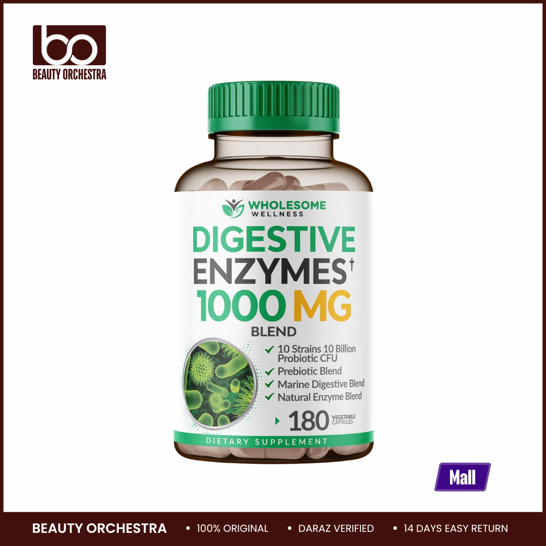 Picture of Wholesome Wellness Digestive Enzymes 1000MG Blend - 180 Capsules