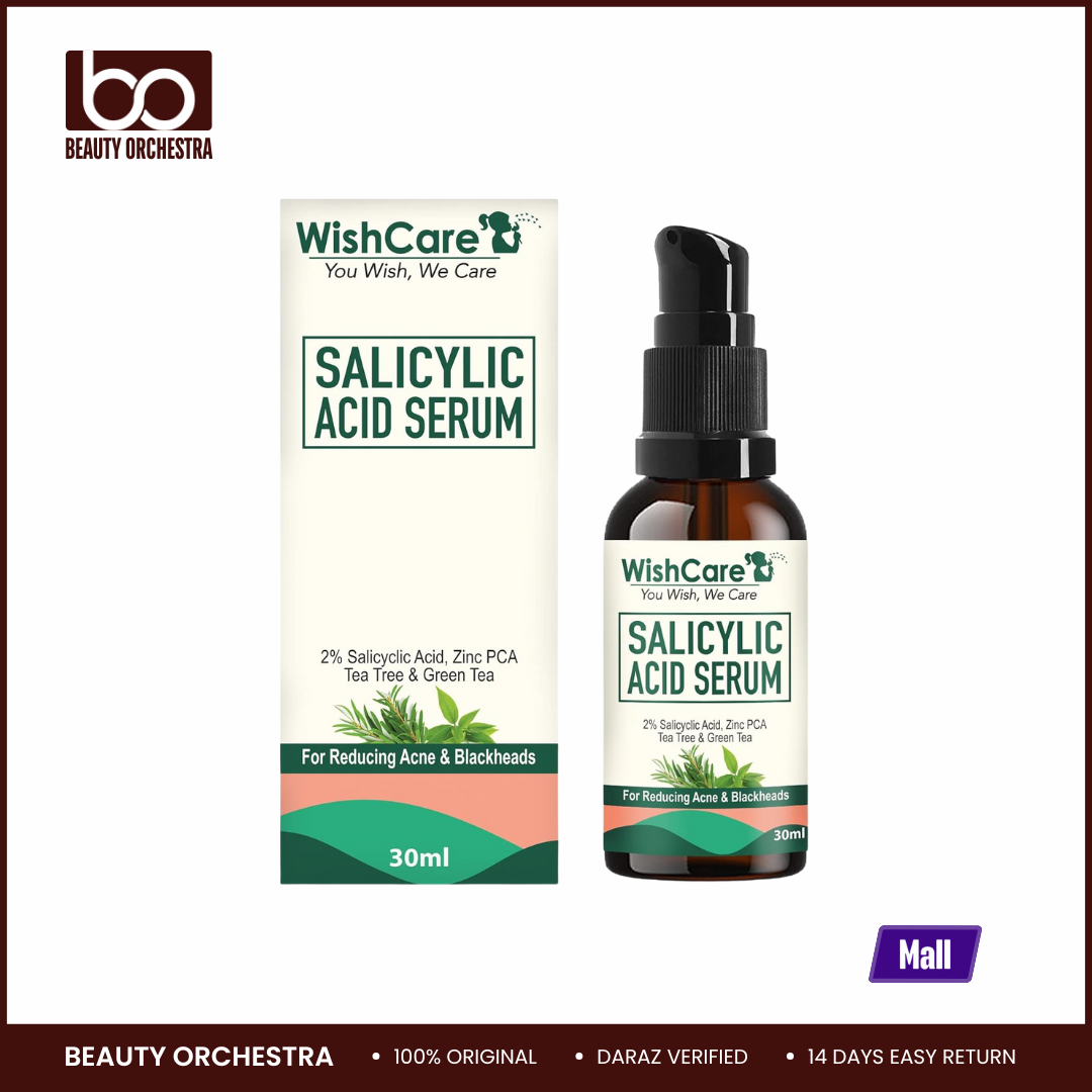 Picture of WishCare 2% Salicylic Acid Serum for Active Acne/Acne Marks & Blackheads with Zinc PCA Tea Tree & Green Tea - 30 ml